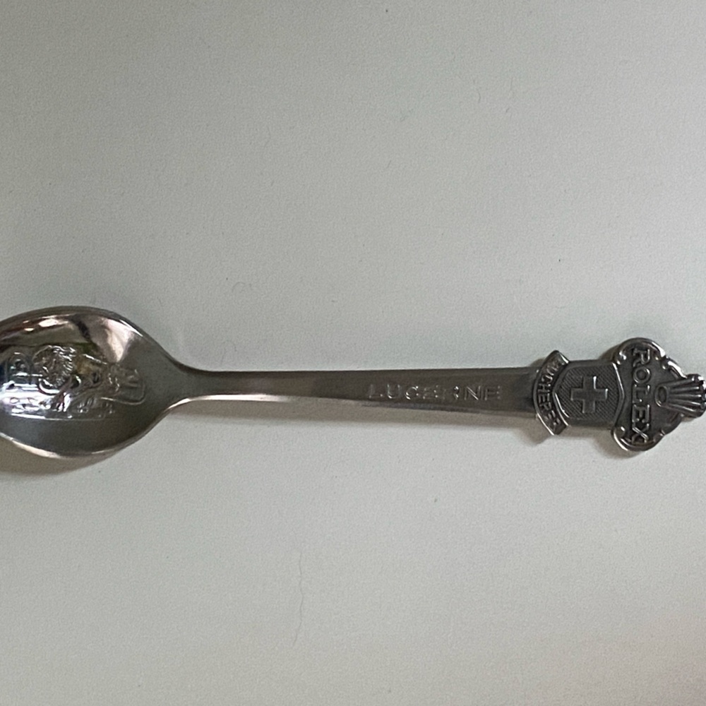 Lucerne Rolex collectible spoon vintage souvenir from Switzerland
